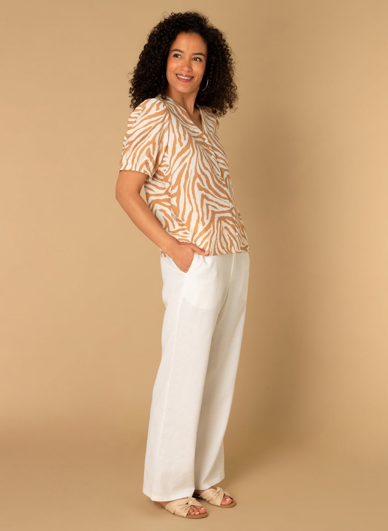 Mieke | Caramel/Multi color