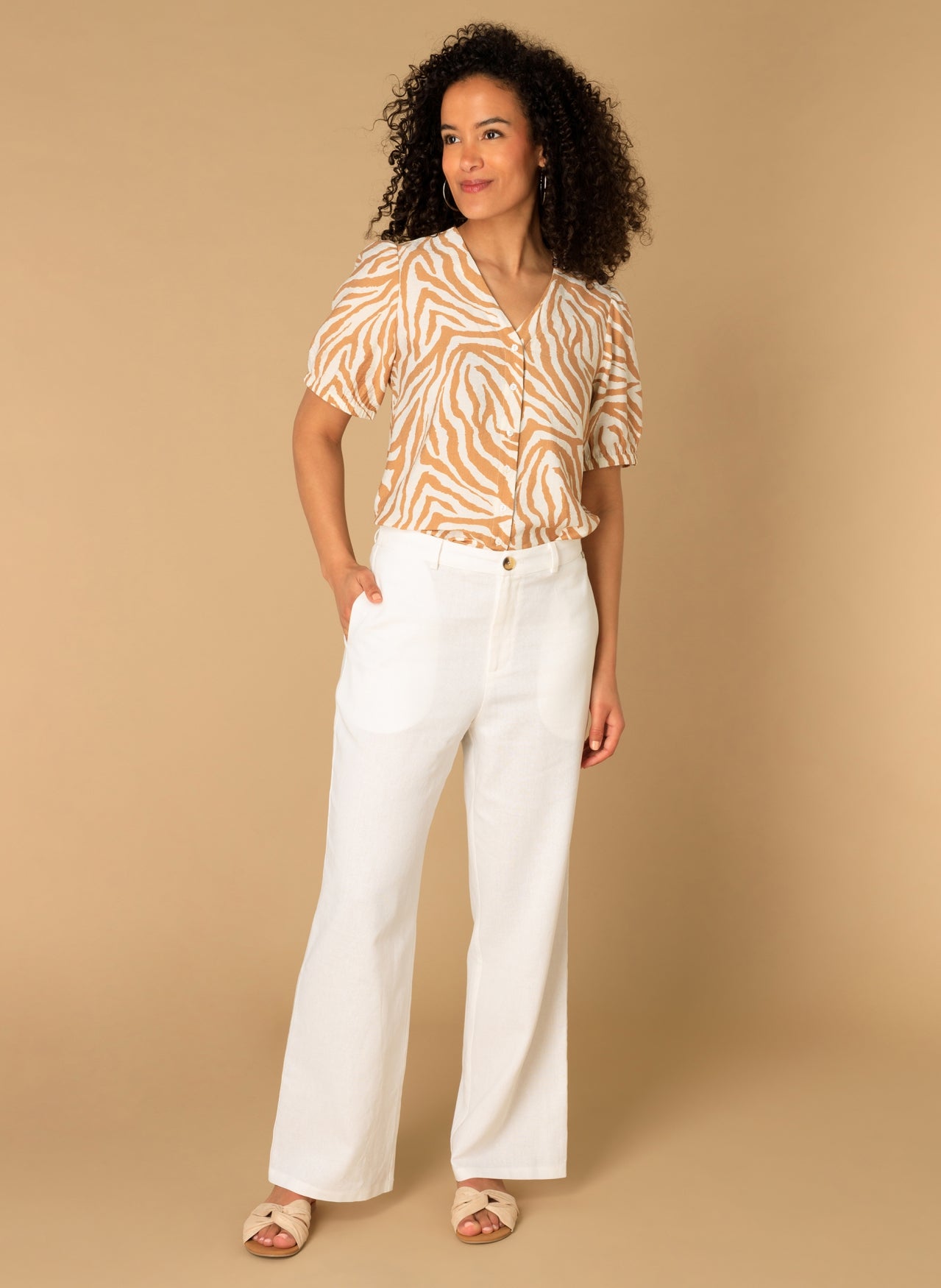 Mieke | Caramel/Multi color
