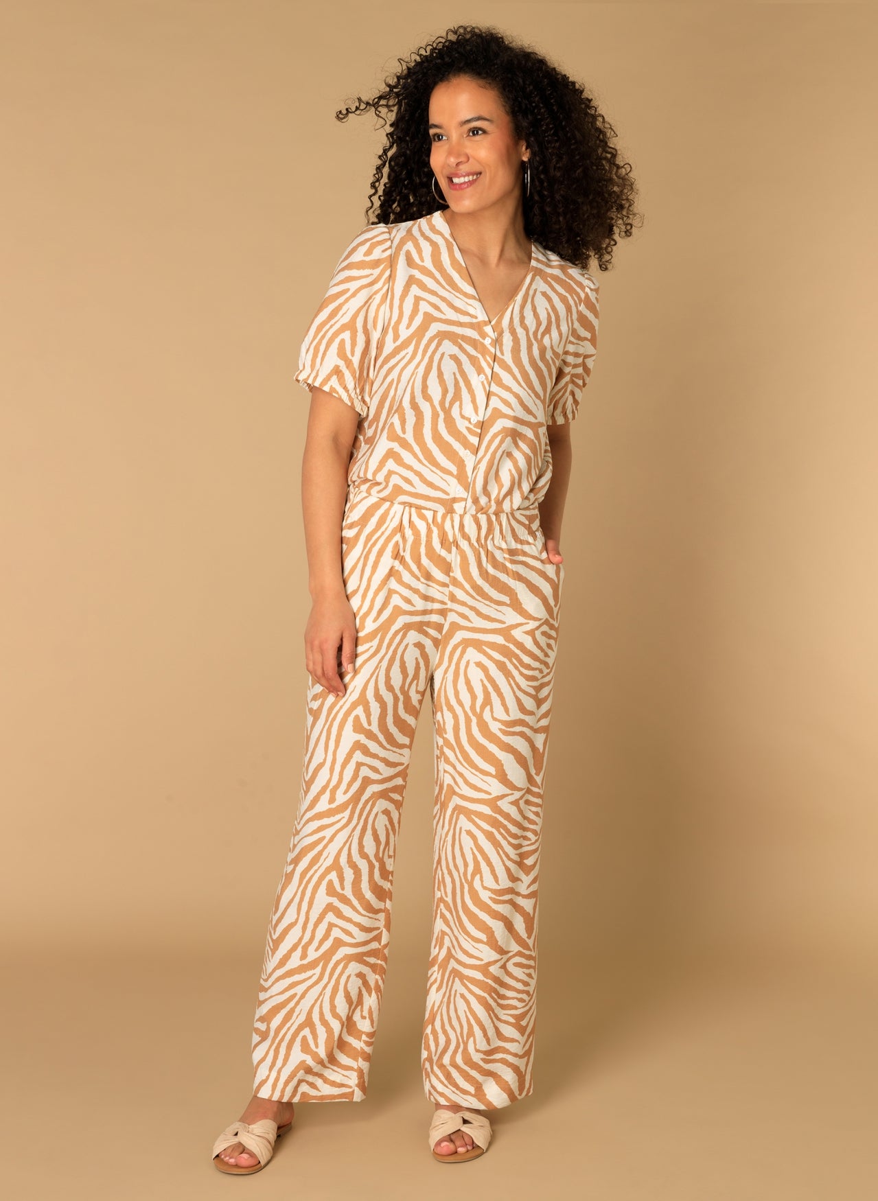Mieke | Caramel/Multi color