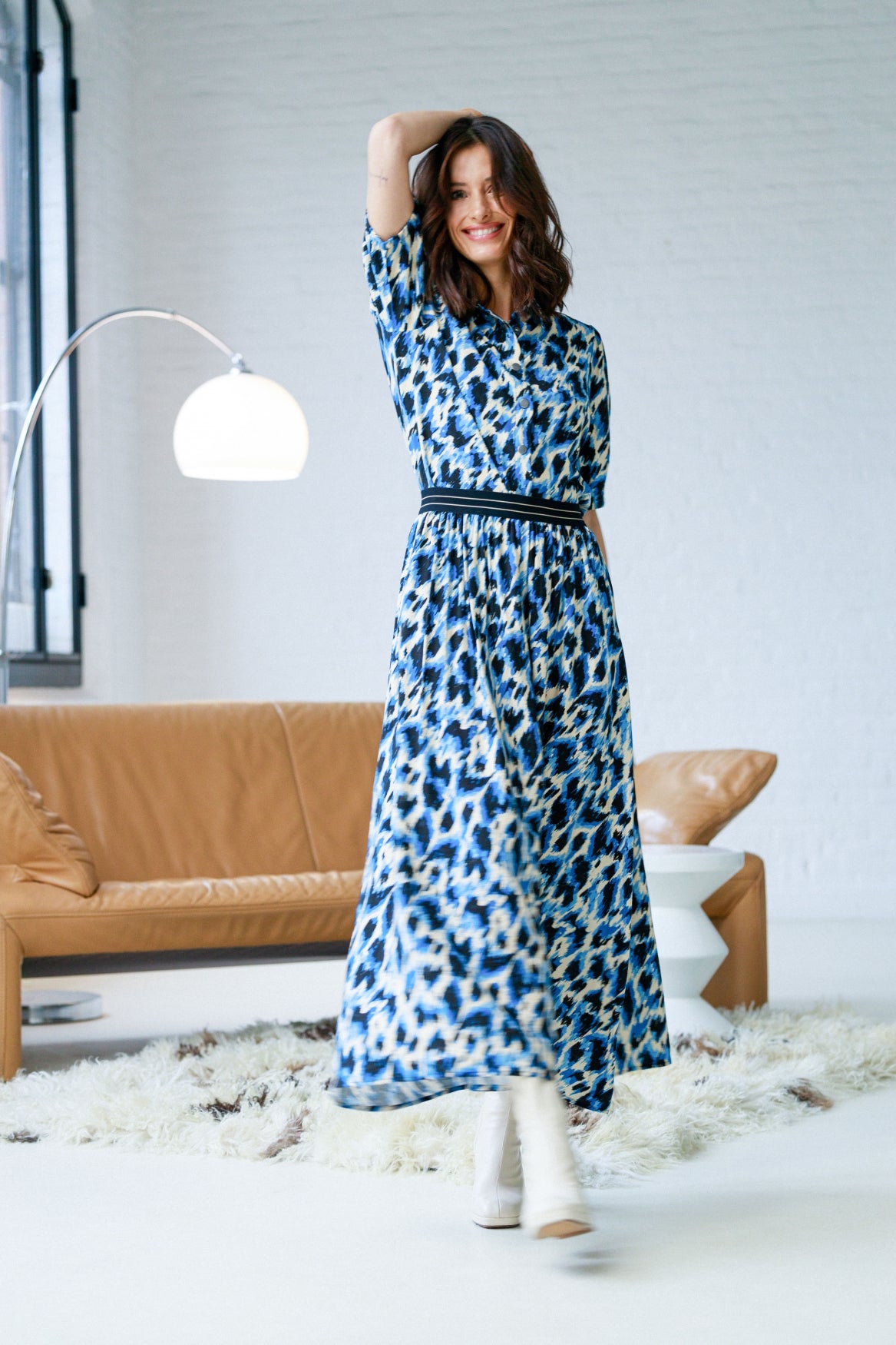 Evelina | Brilliant Blue/Multi