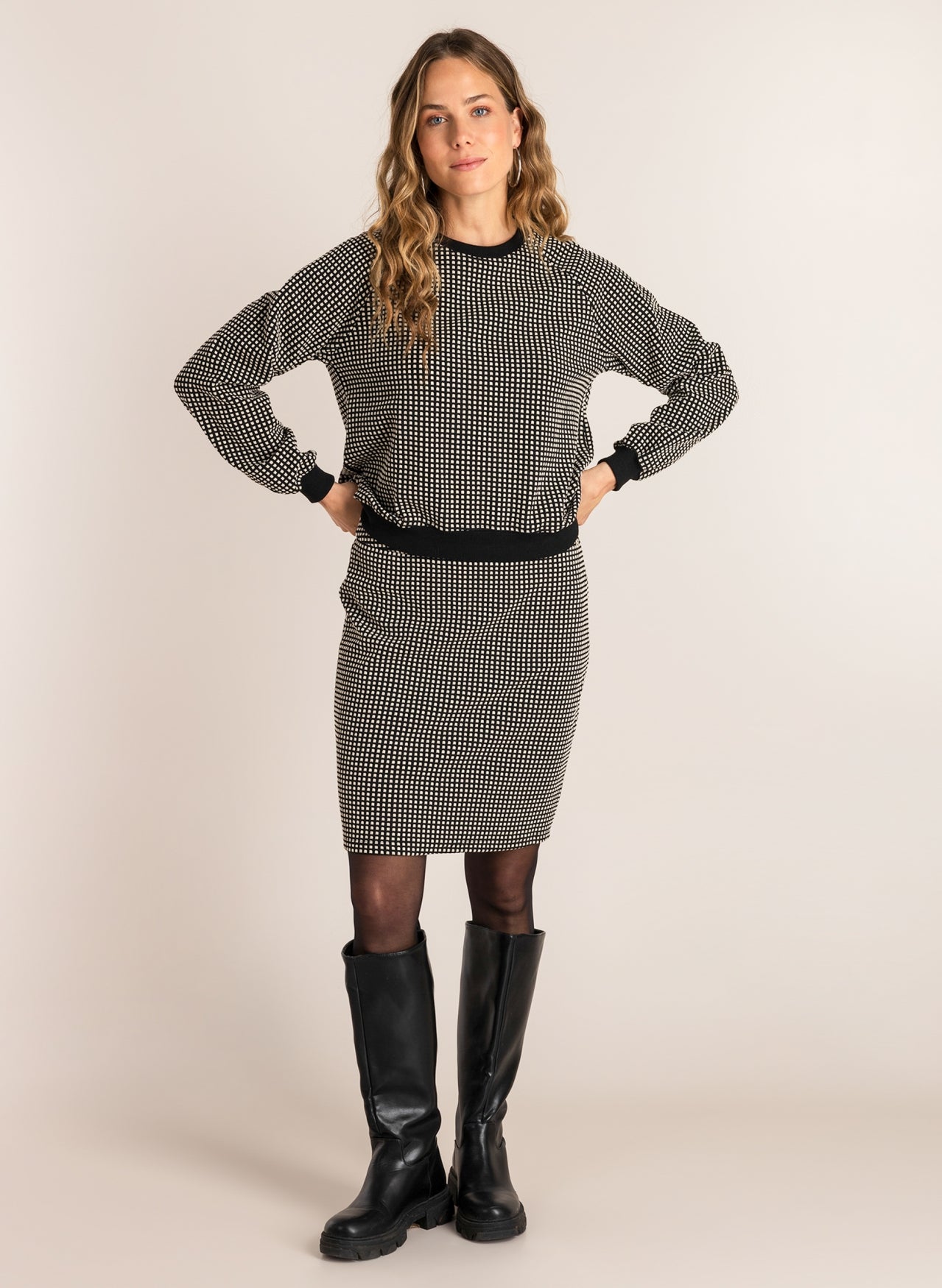 Sabien | Schwarz/Cremeweiß