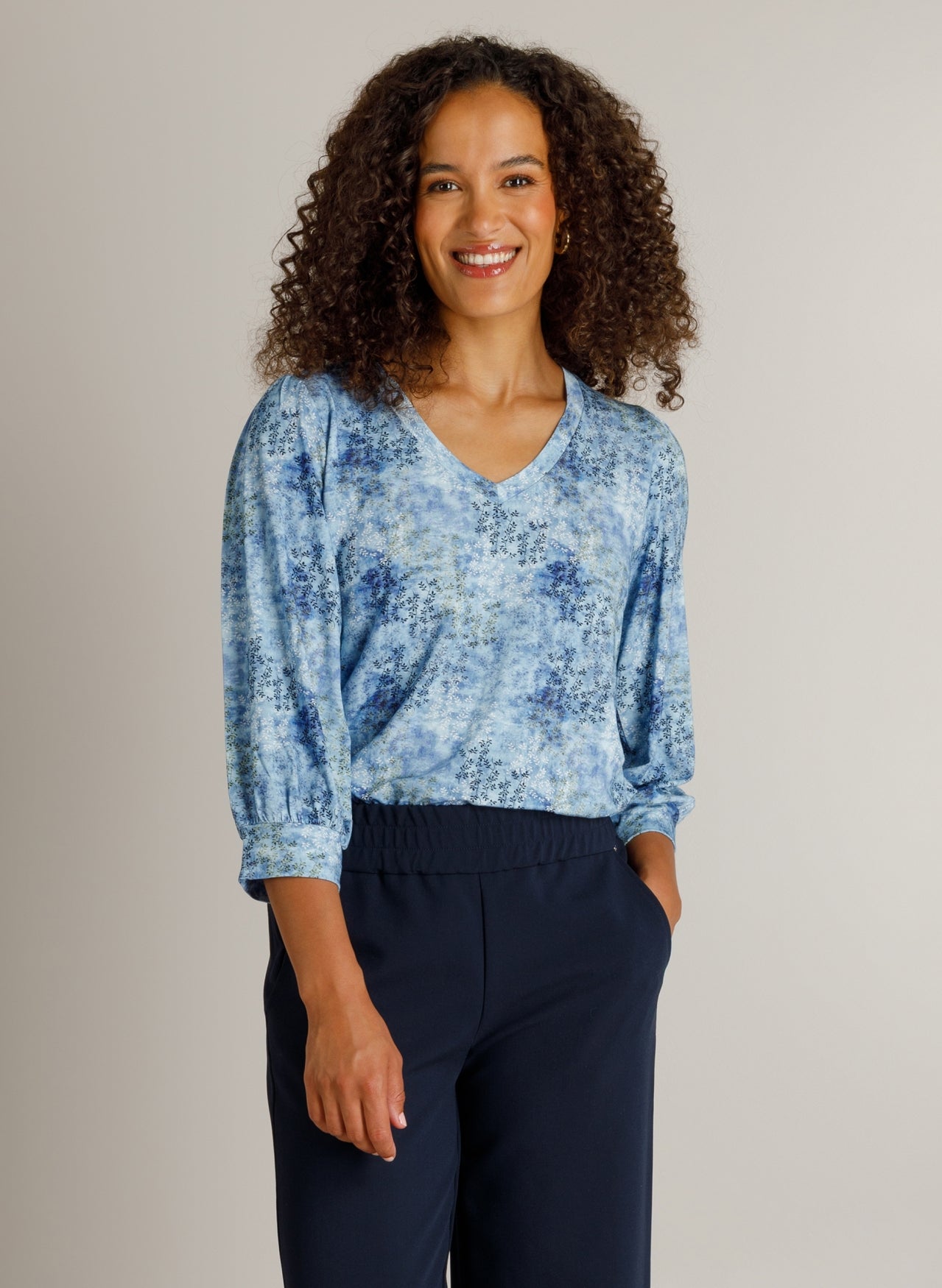 Hermela | Sky Blue/Multi color