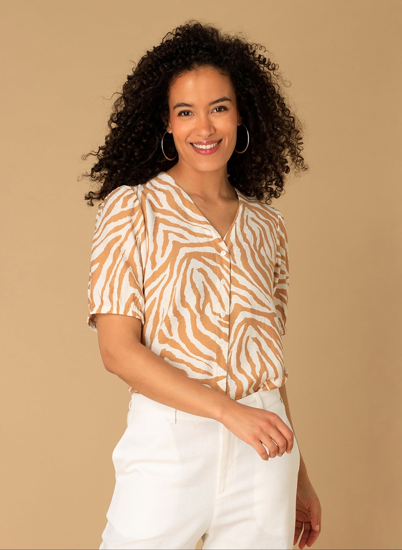 Mieke | Caramel/Multi color