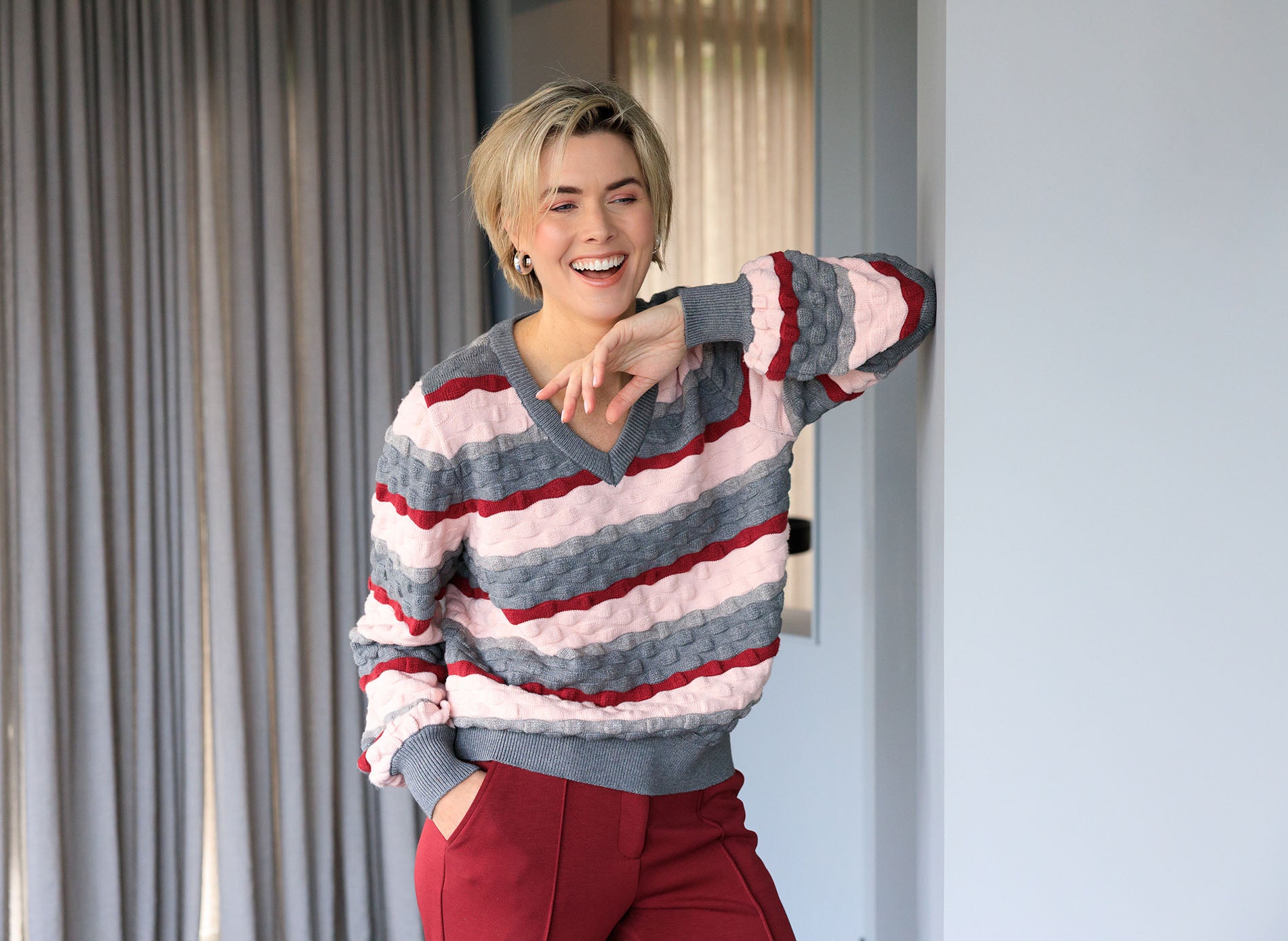 Annalina | Dark Grey/Multi-Colo