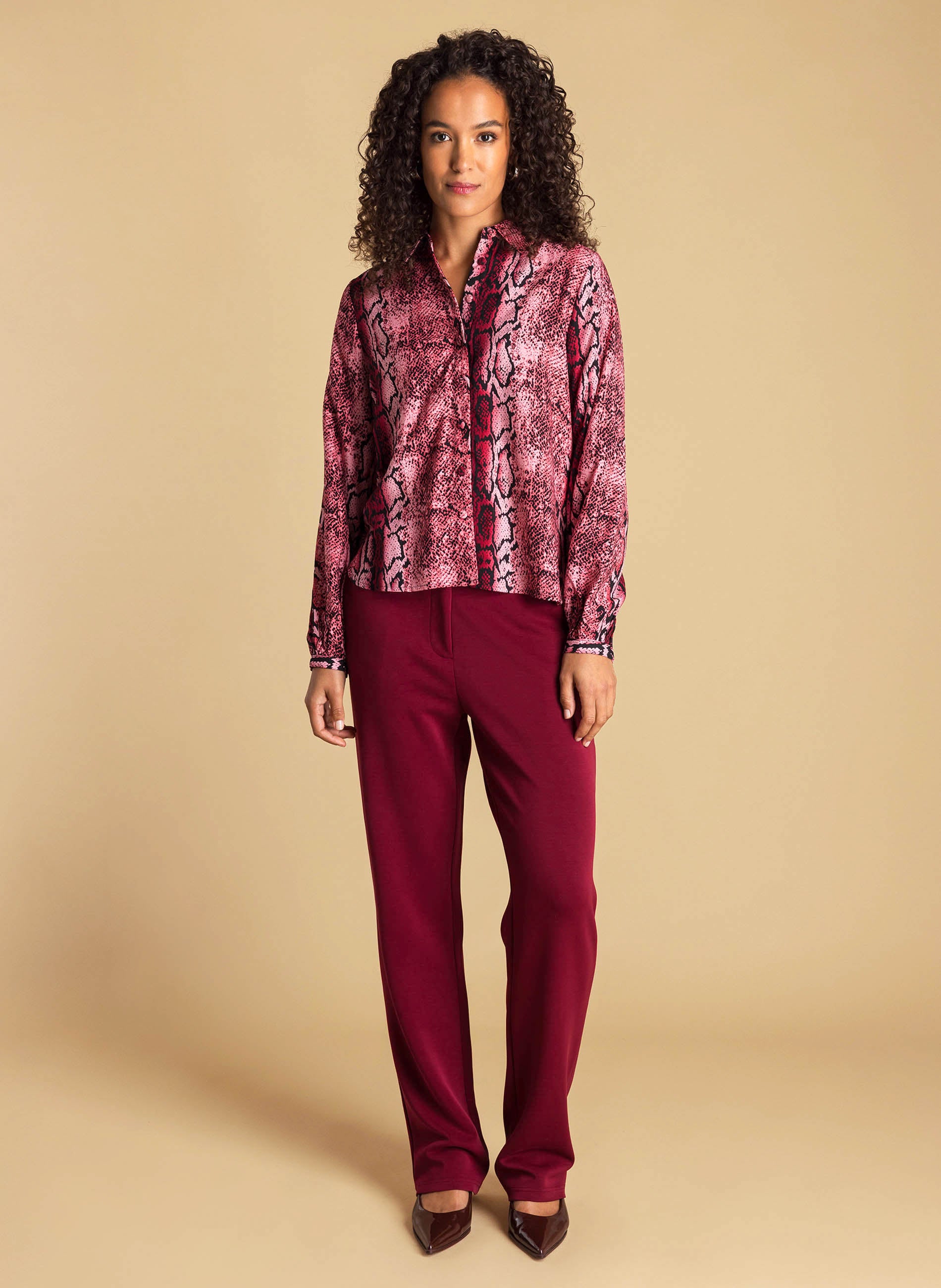 Alisha | Dark Red/Multicolour