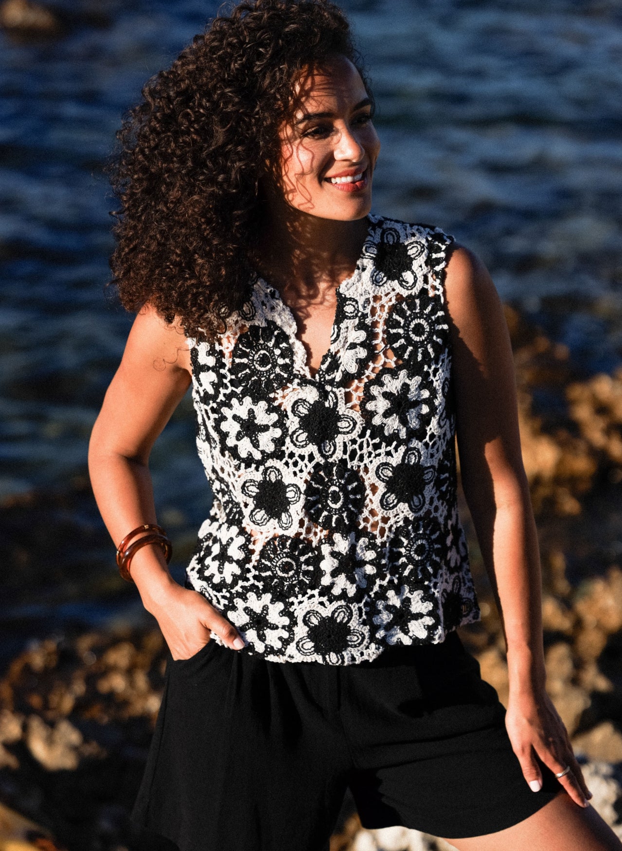 Ceylin | Black/Multi-Colour
