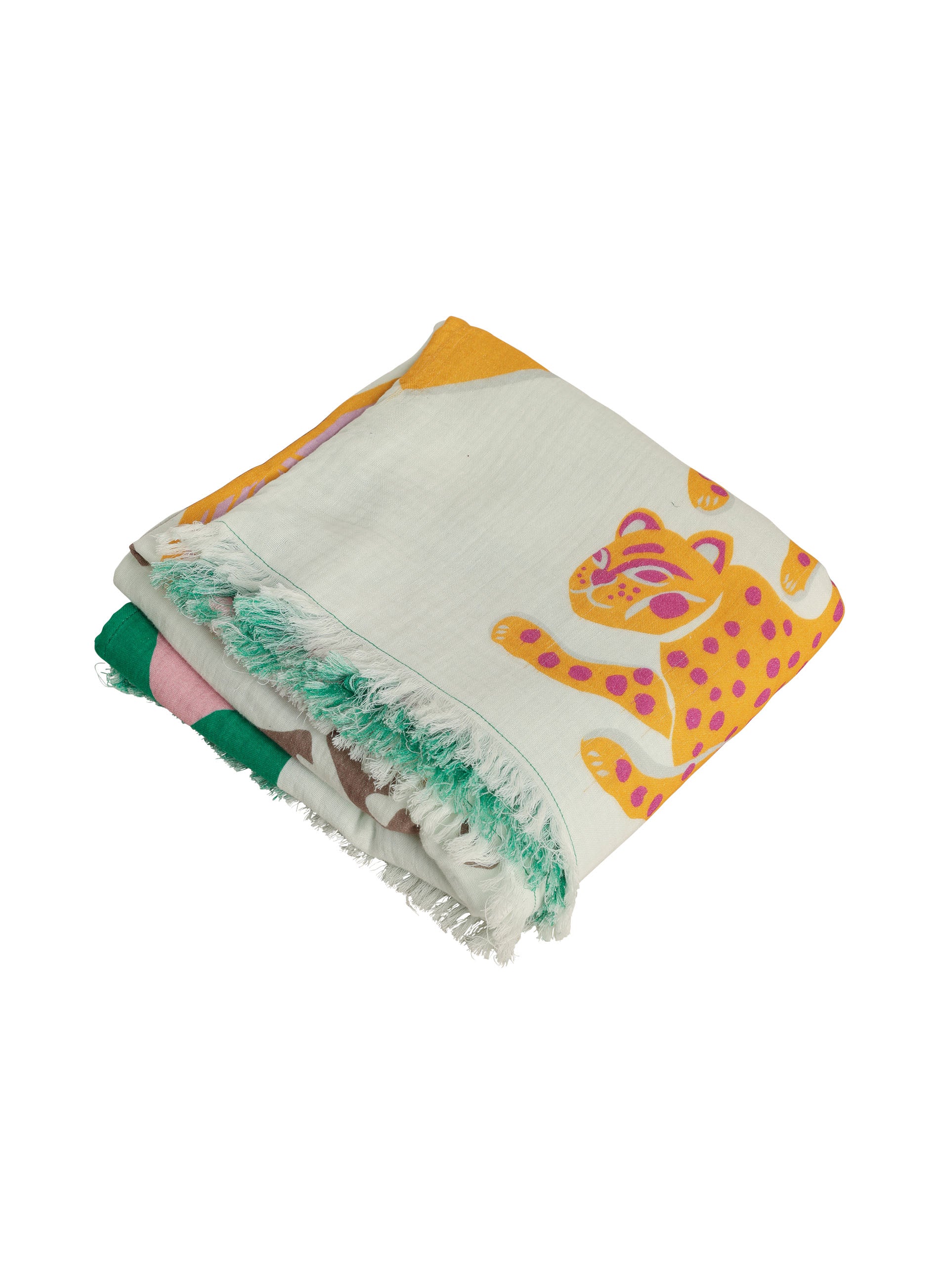 Celien Beach Towel | White/Multi-Colour
