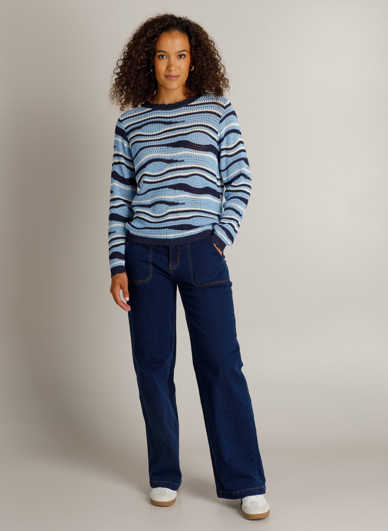 Hannah | Dark Blue/Multi-col