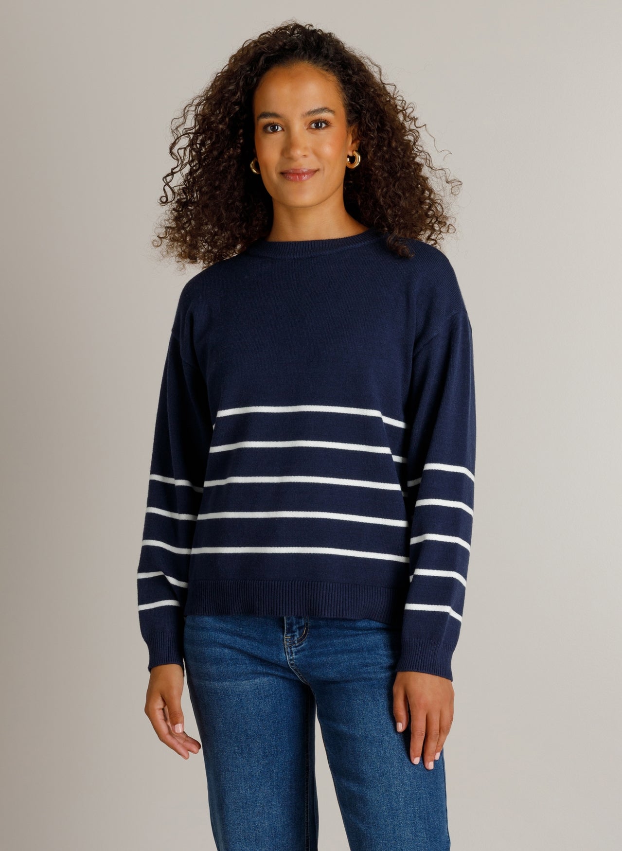 Holly | Dark Blue/Off white