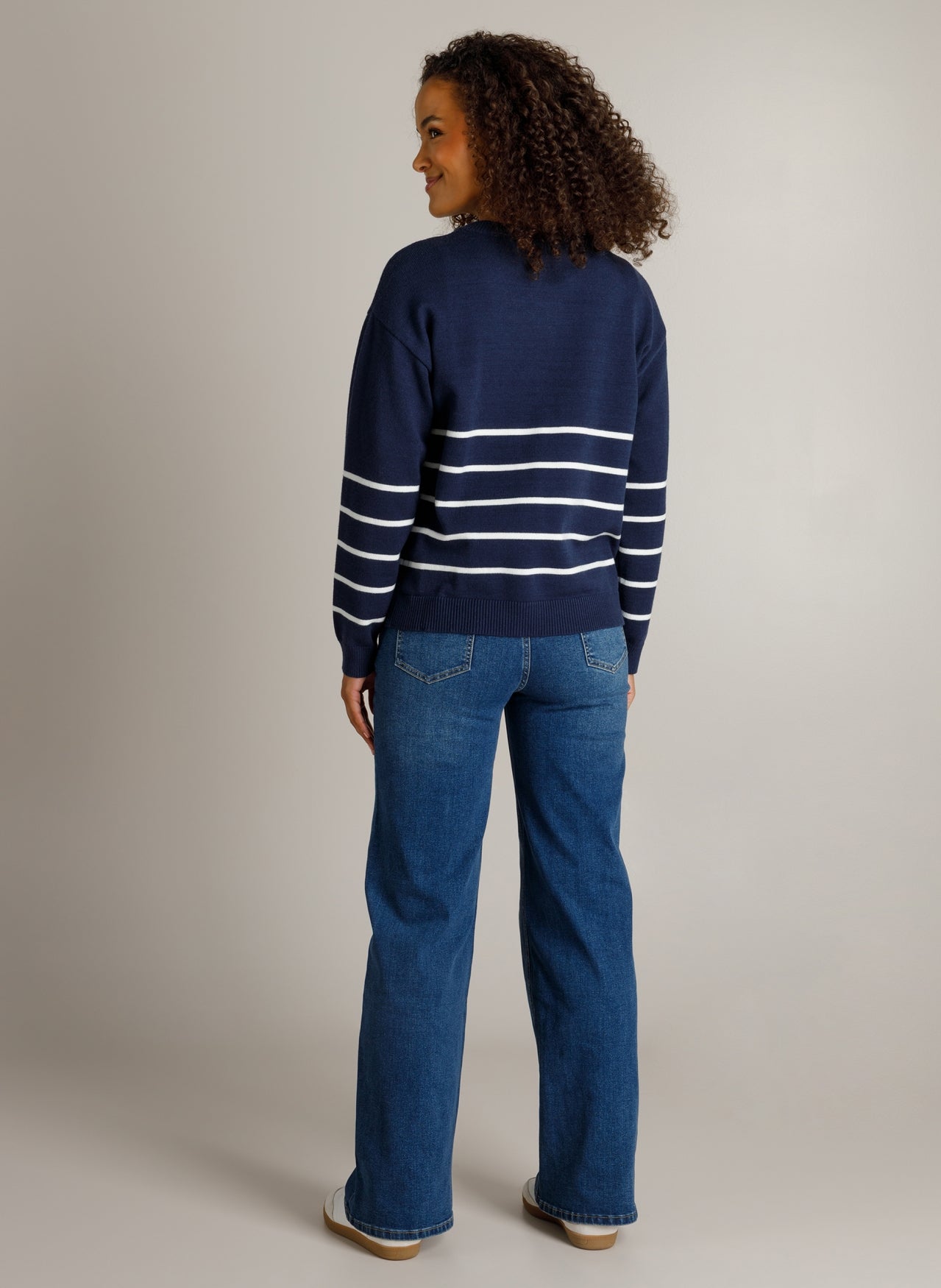 Holly | Dark Blue/Off white