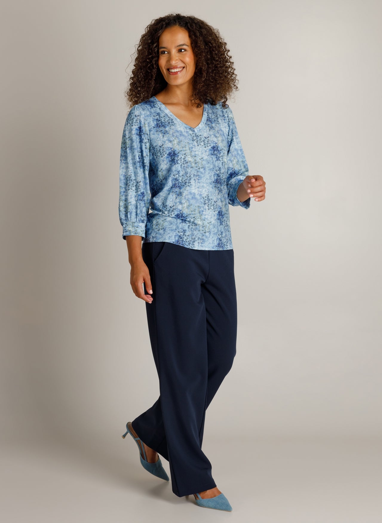 Hermela | Sky Blue/Multi color
