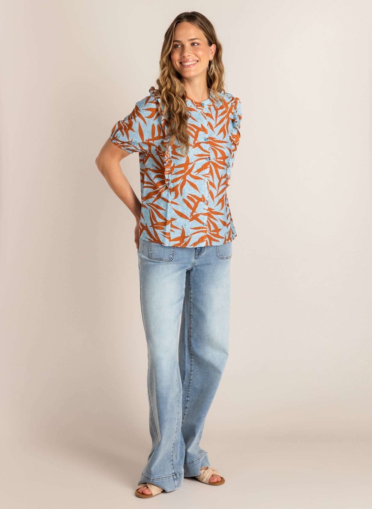 Phebe | Light Blue/Multi-Col